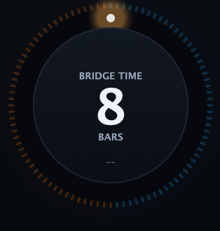 The bridge-time ring set to 8 bars
